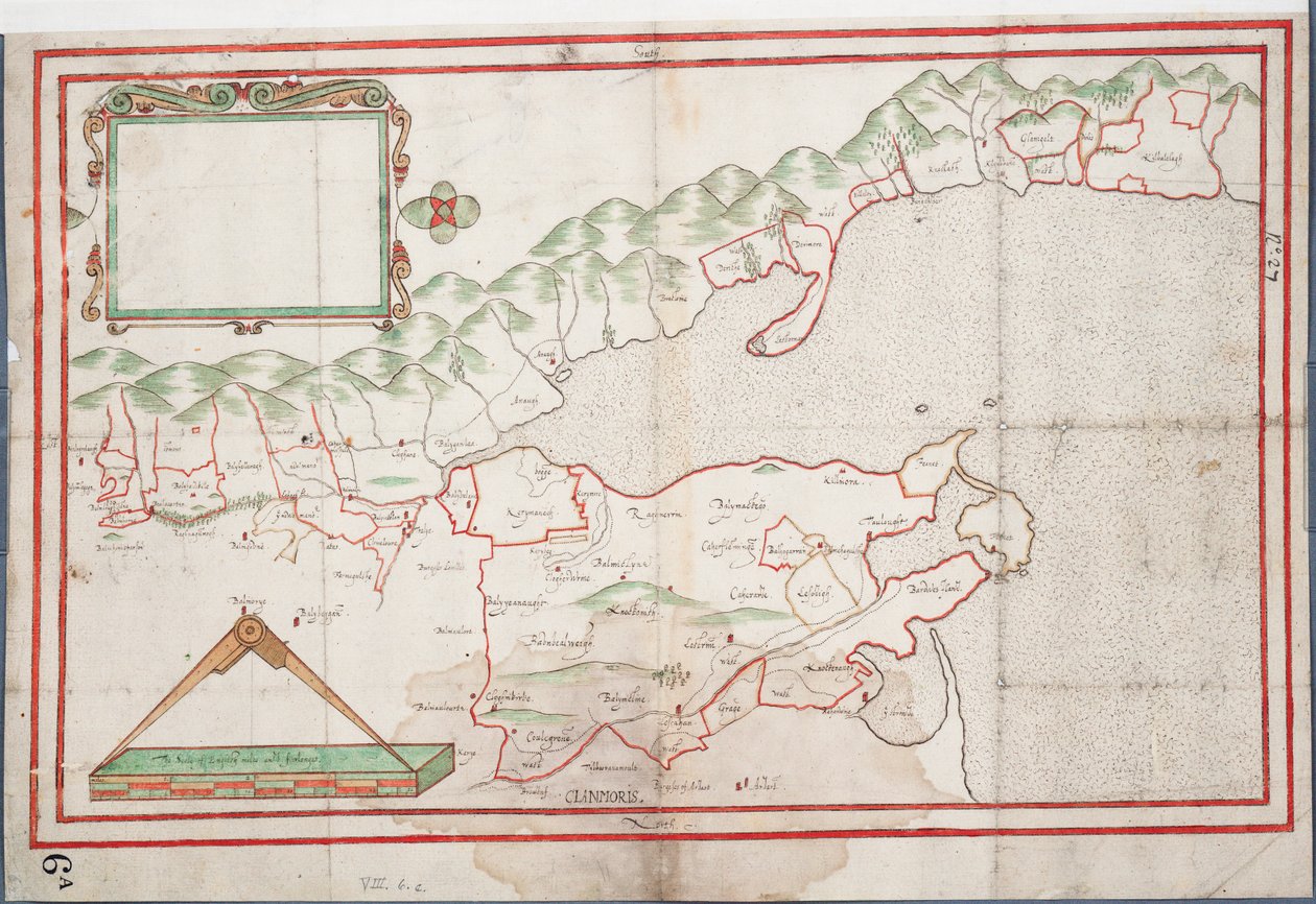 Zatoka Tralee, Irlandia, ok. 1600 (papier, płótno) autorstwa Unknown artist