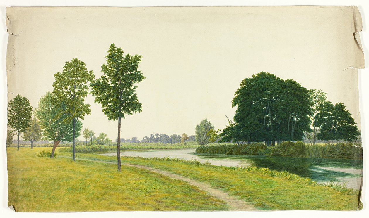 Spokojna scena w parku autorstwa Unknown artist