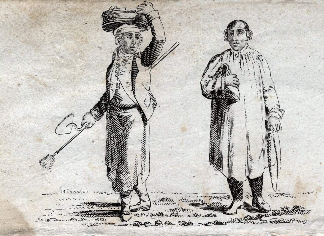 Dwóch chłopów, rycina z końca XVIII w., kolekcja prywatna. autorstwa Unknown artist