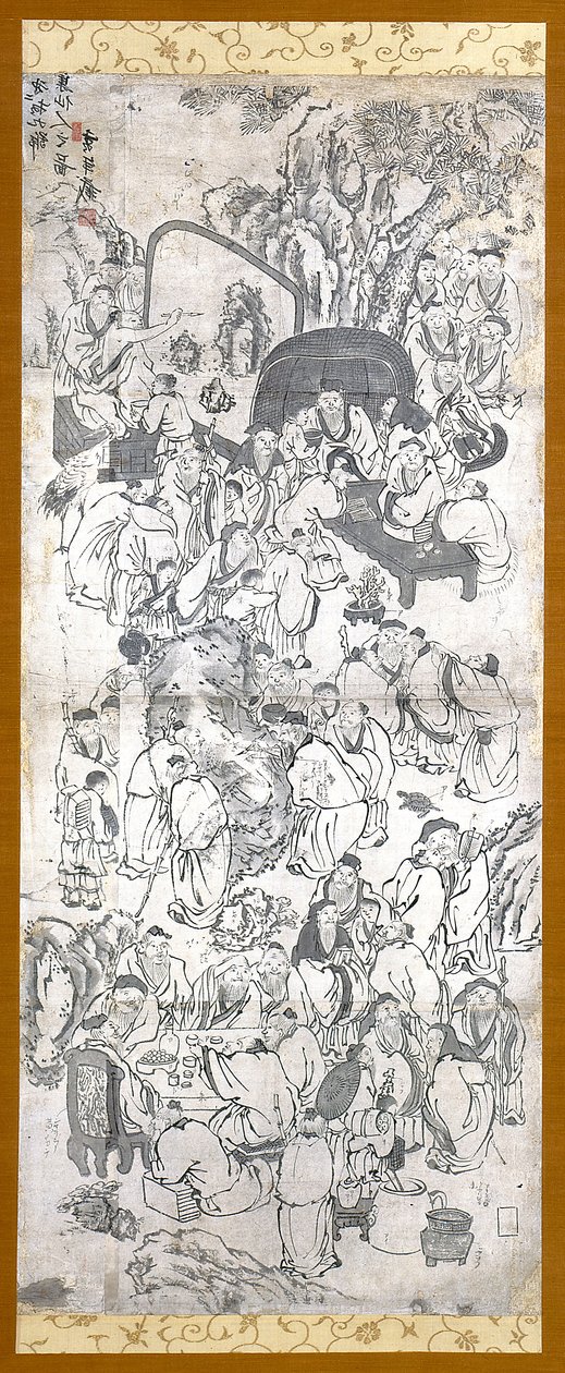 Szkic bez tytułu 100 starców (atrament na papierze) autorstwa Unknown artist