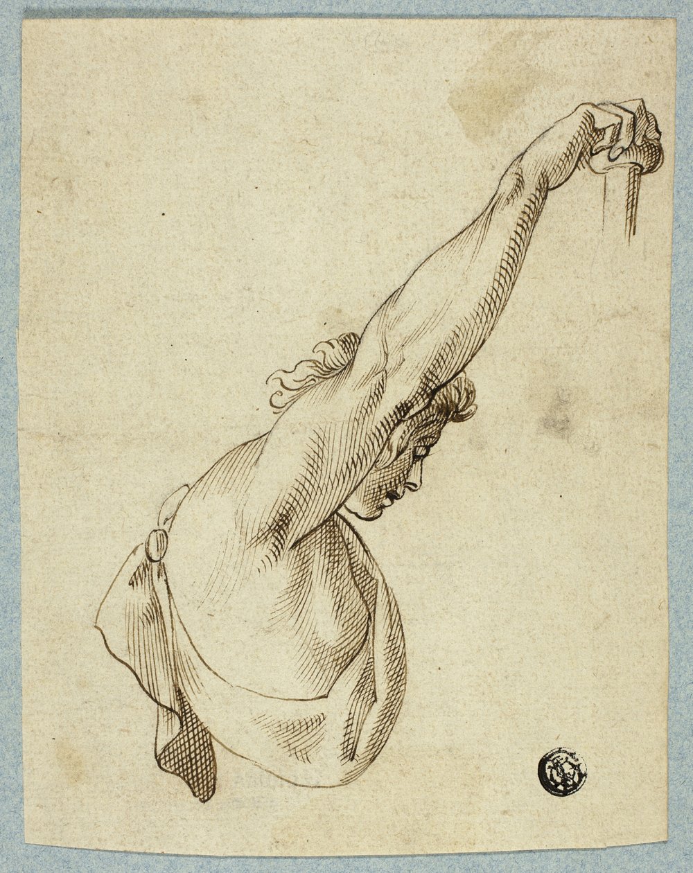 Górna część tułowia z wyciągniętymi ramionami autorstwa Unknown artist