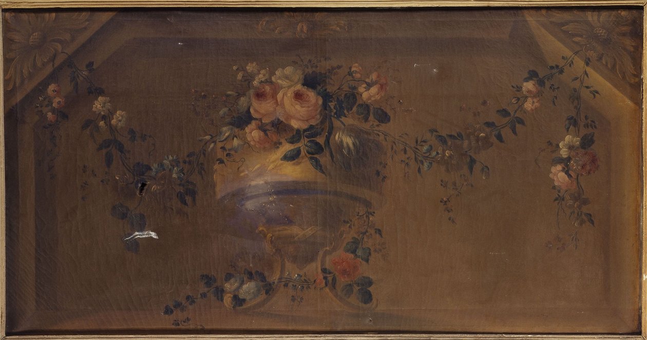Wazon z kwiatami w niszy. Między 1769 a 1789 (olej na płótnie) autorstwa Unknown artist