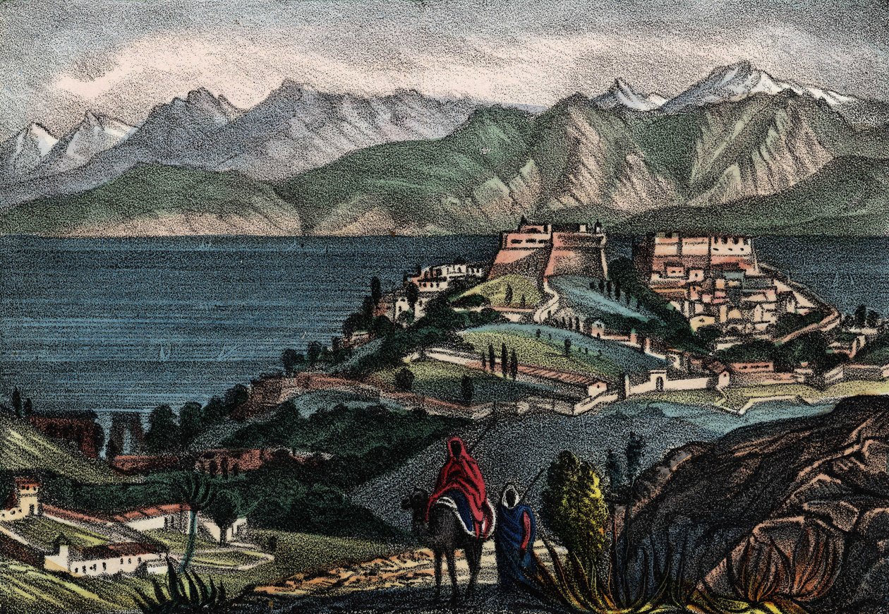 Widok na Świecę i łańcuch Atlas, miasto zdobyte przez generała Trézela francuskiej armii Afryki w 1833 roku. W „”Storia d