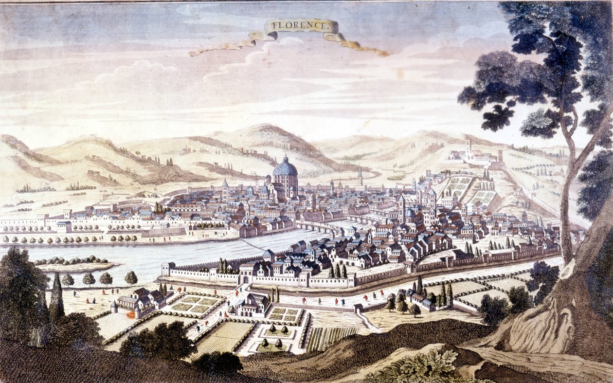 Widok Florencji w XVIII wieku. autorstwa Unknown artist