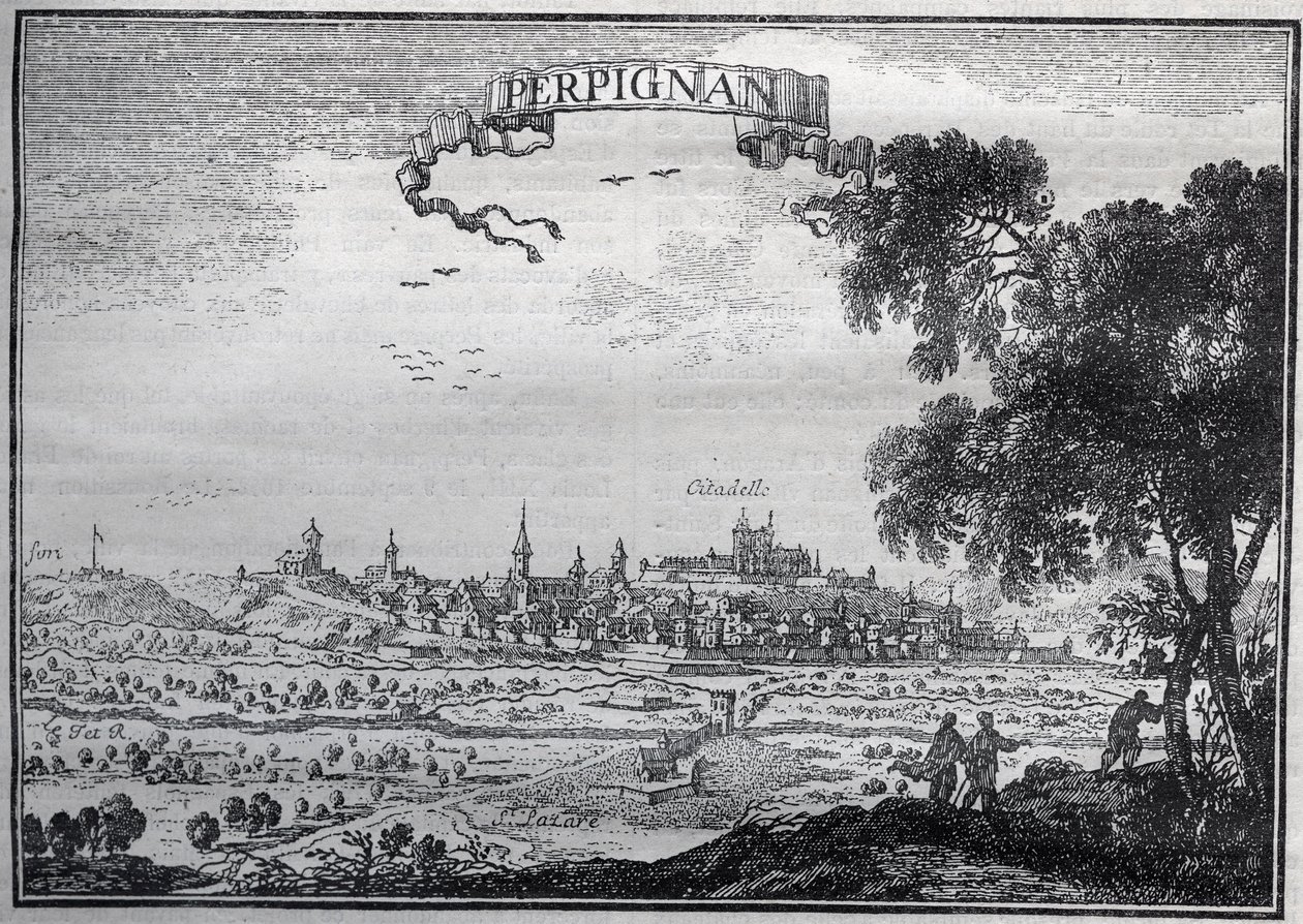 Widok Perpignan w XVII wieku - Widok Perpignan w XVII wieku - autorstwa Unknown artist