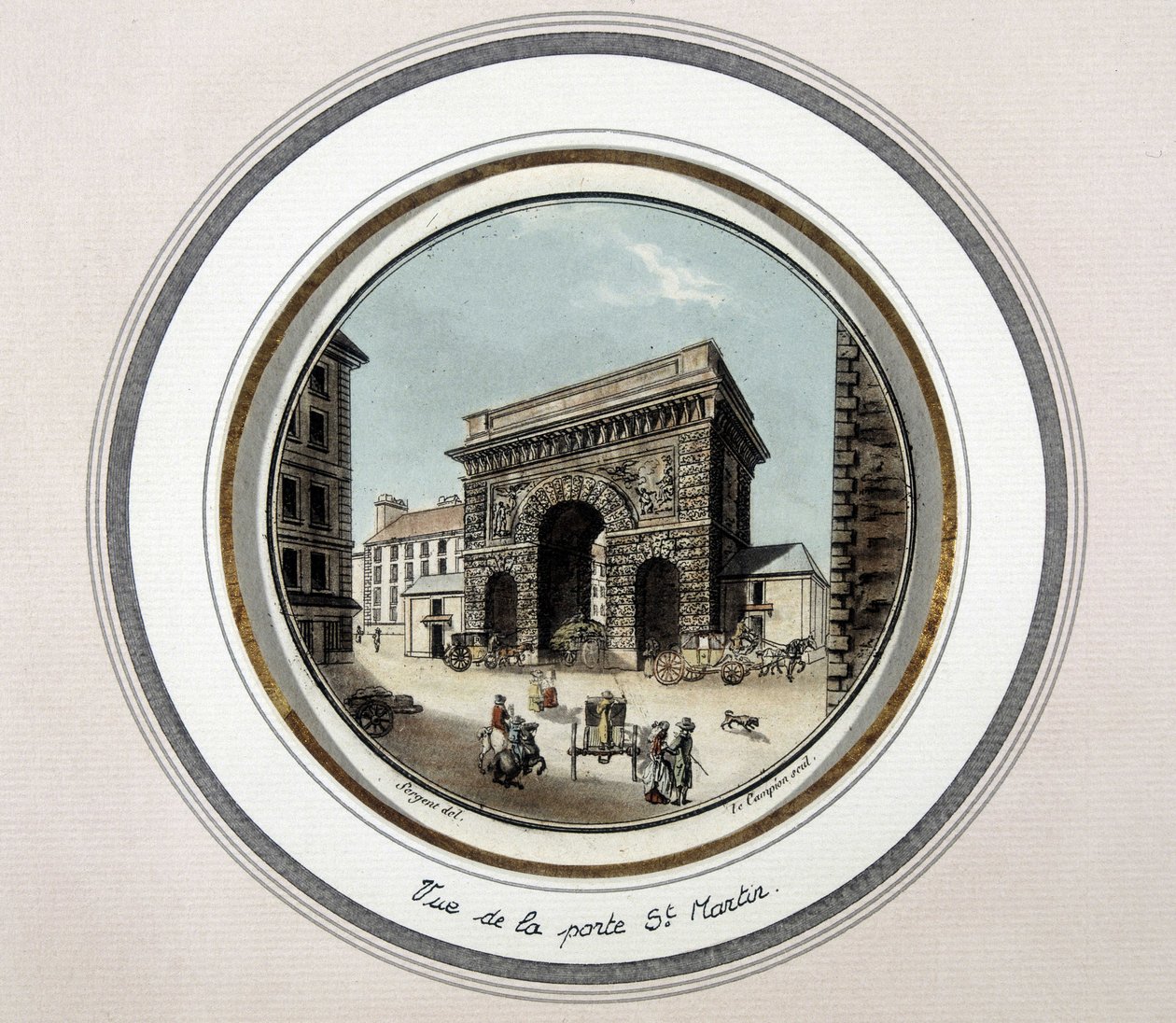 Widok drzwi św. Marcina - grawer autorstwa Unknown artist