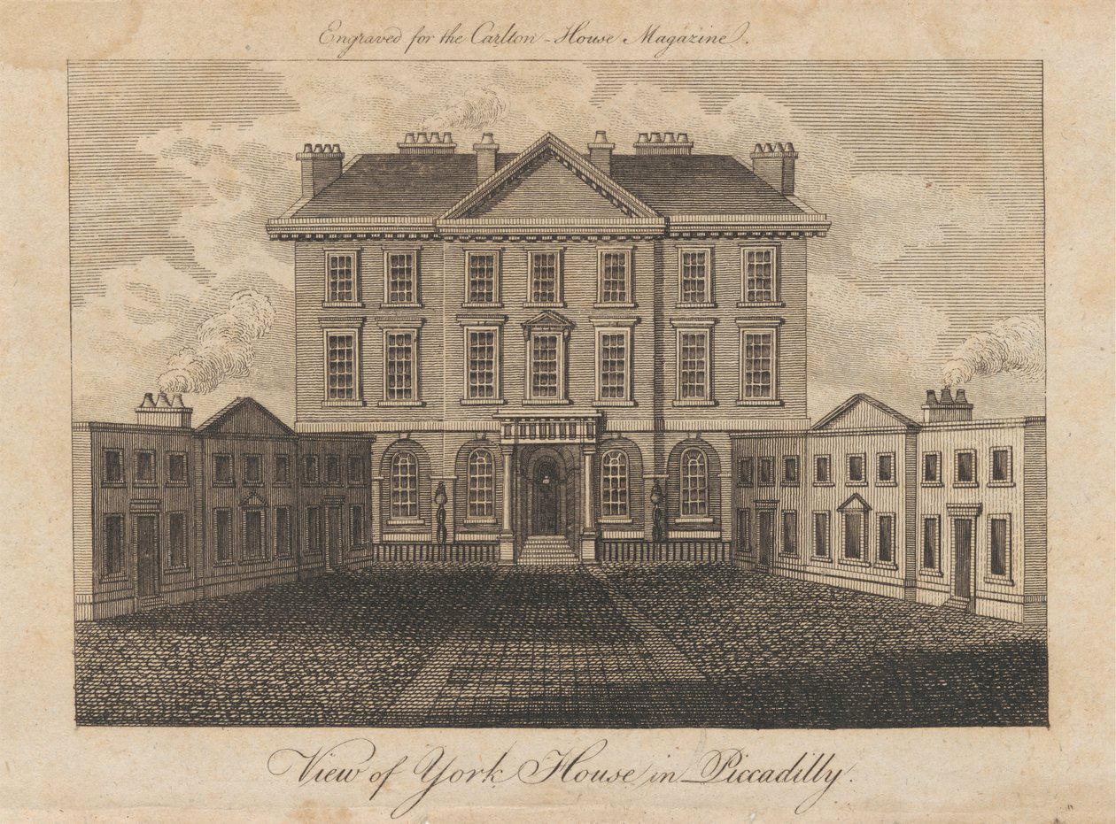 Widok na York House na Piccadilly autorstwa Unknown artist