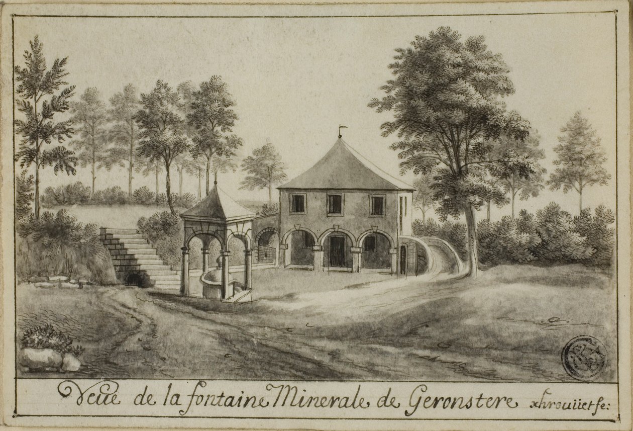 Widok źródła mineralnego w Geronstere autorstwa Unknown artist