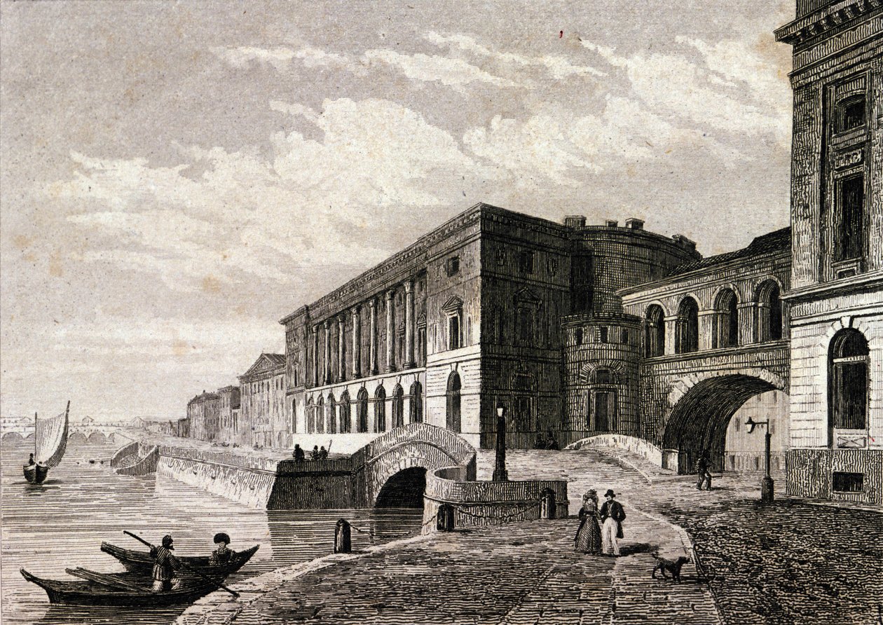 Widok Teatru Petersburskiego w 1828 roku. autorstwa Unknown artist