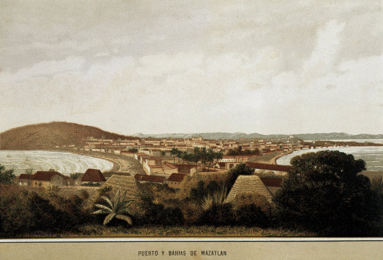 Widok na miasto Mazatlan na wybrzeżu Oceanu Spokojnego. Meksyk autorstwa Unknown artist