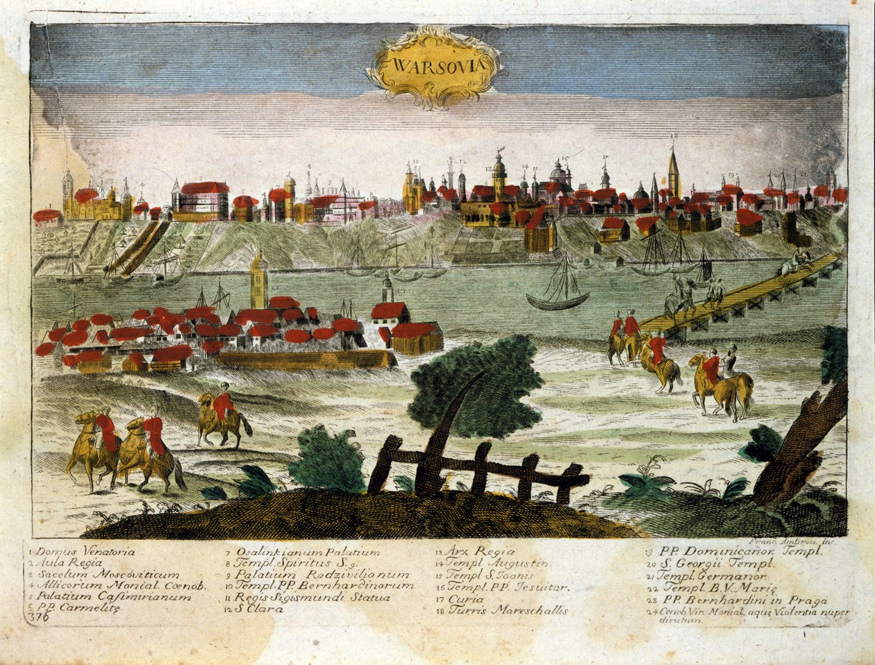 Widok miasta Warszawy w Polsce. Koniec XVIII wieku autorstwa Unknown artist