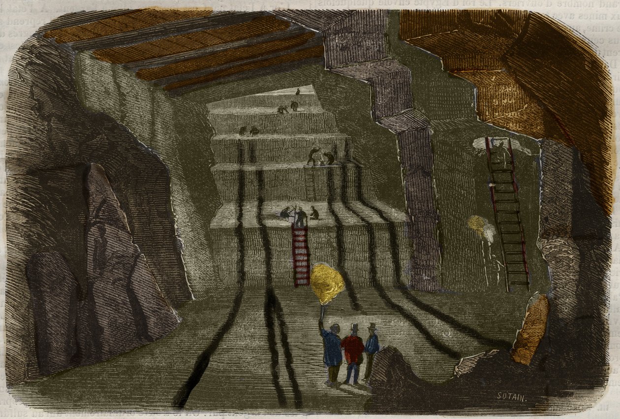 Widok na kopalnie żelaza Stahlberg w Alzacji. autorstwa Unknown artist