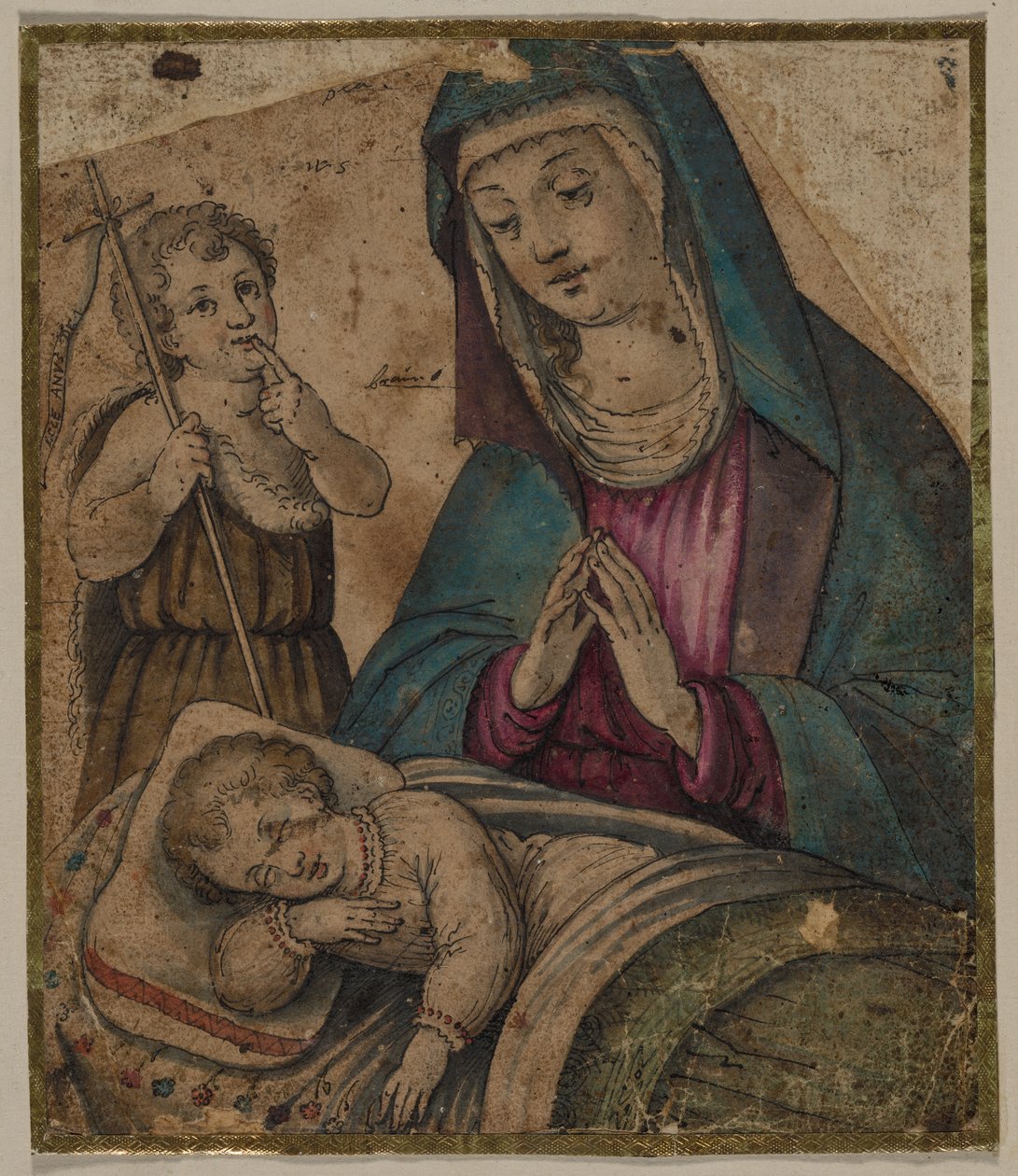 Dziewica z Dzieciątkiem ze św. Janem (recto) Niezidentyfikowany (verso) autorstwa Unknown artist