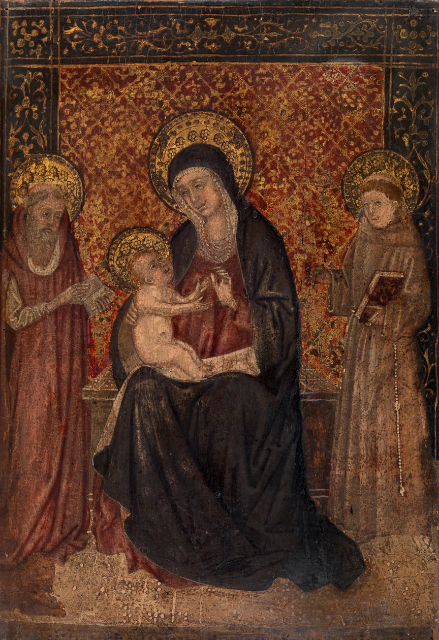Dziewica i Dzieciątko ze świętymi Hieronimem i Franciszkiem z Asyżu autorstwa Unknown artist