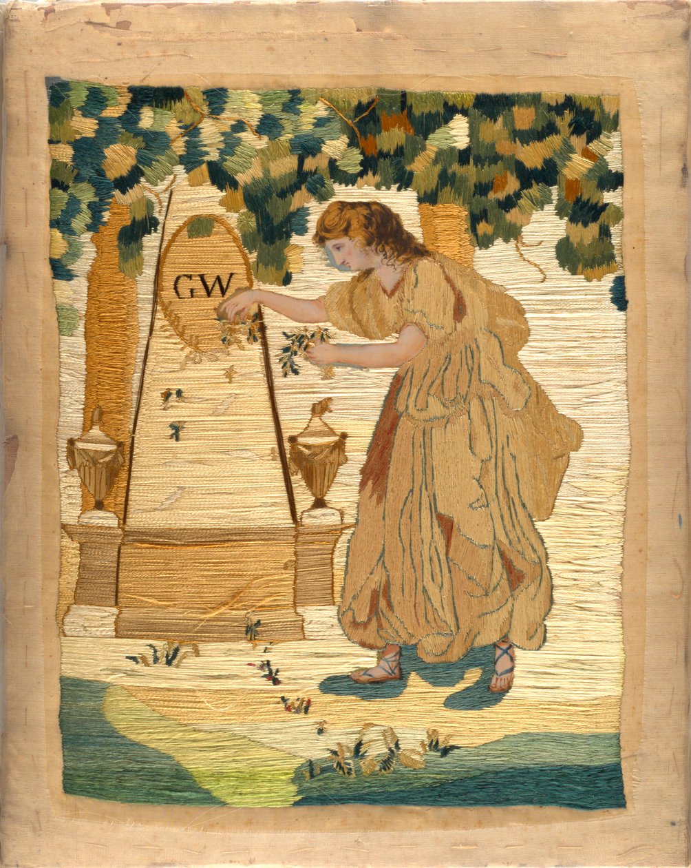 Cnota oddając hołd grobowi Waszyngtona autorstwa Unknown artist