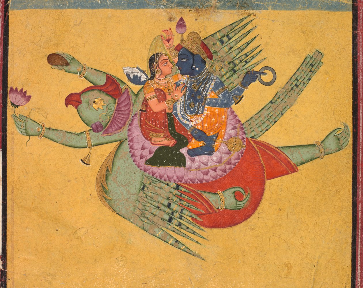 Wisznu i Lakszmi na Garuda autorstwa Unknown artist