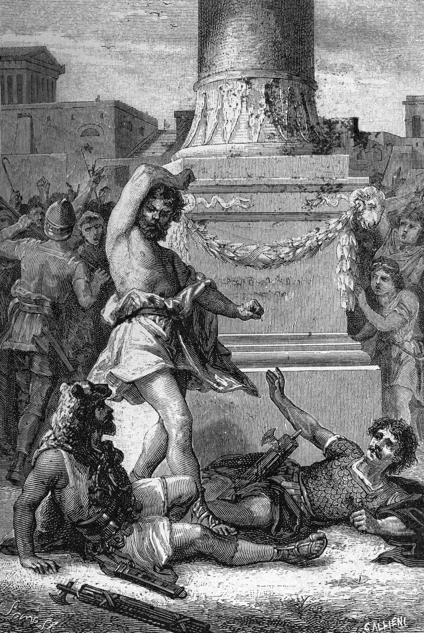 Volero Publilius odmawia aresztowania 473 pne. Rytownictwo autorstwa Unknown artist