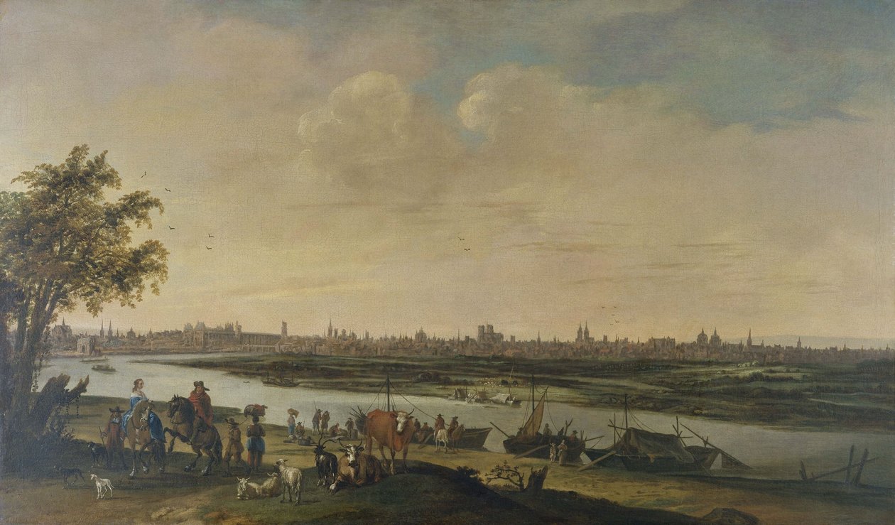 Vue générale de Paris, prise du bas de la colline de Chaillot, ok. 1650, między 1645 a 1655 (olej na płótnie) autorstwa Unknown artist