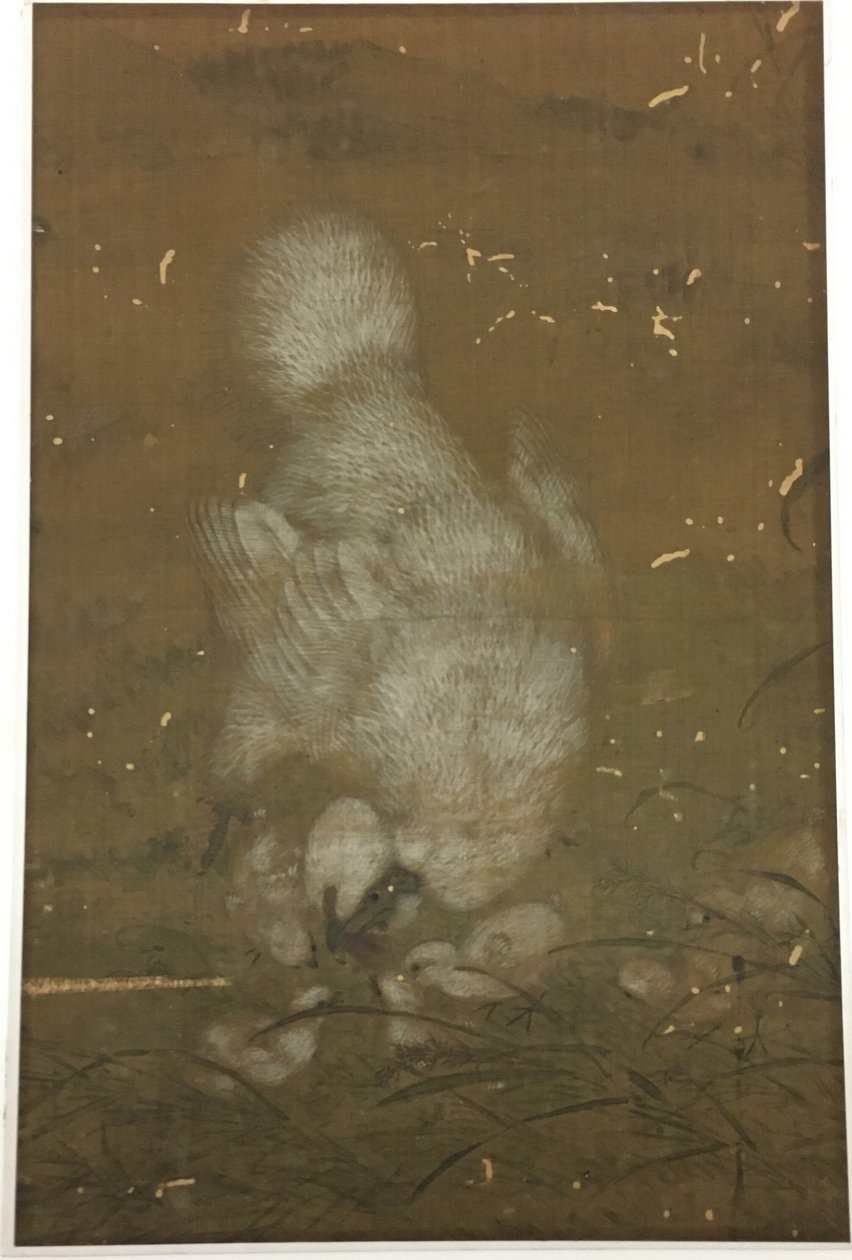 Biała kura i pisklęta autorstwa Unknown artist