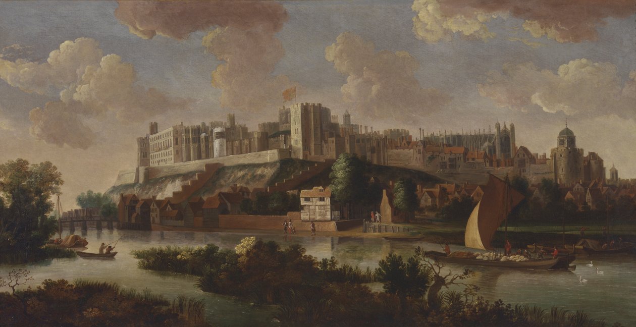 Zamek Windsor widziany z Tamizy autorstwa Unknown artist