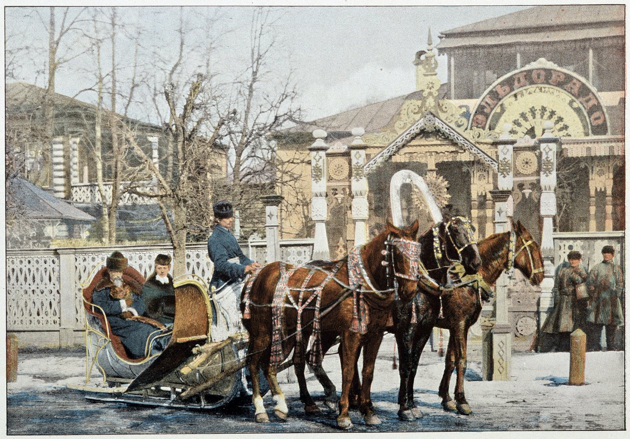 Zimowa Trojka w Moskwie - fotografia, koniec XIX wieku autorstwa Unknown artist