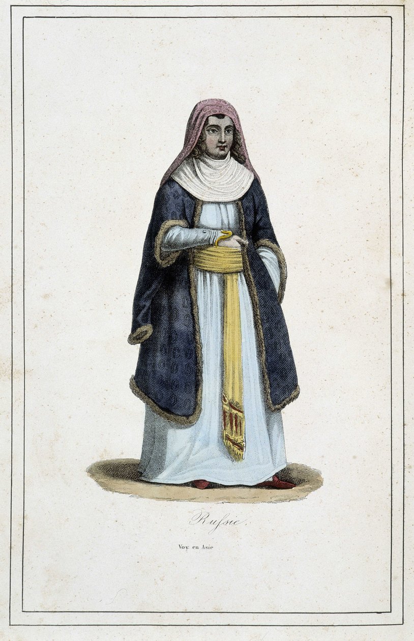 Kobieta z Rosji - w „Różne narody ziemi” księdza Paula Jonhanneauda, Librairie des Bons livres autorstwa Unknown artist