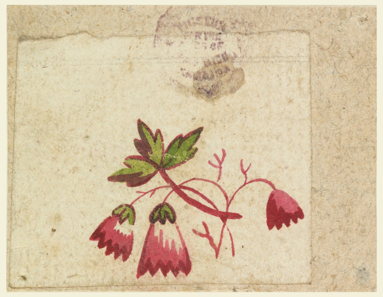 Woodblock Próbny dowód dla drukowanej tkaniny autorstwa Unknown artist