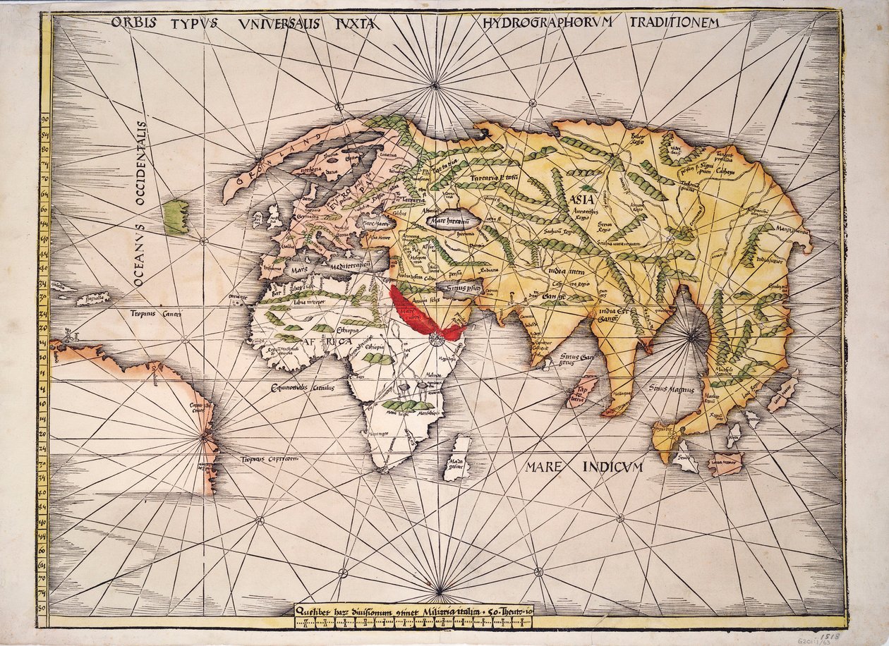 Mapa świata według Ptolemeusza autorstwa Unknown artist