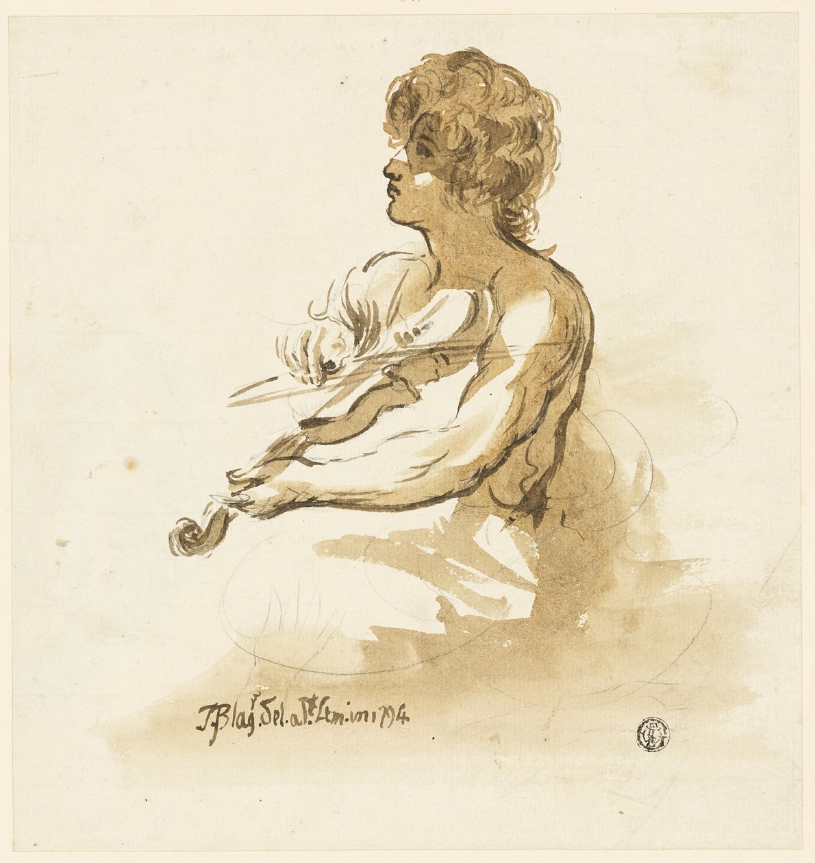 Młody skrzypek autorstwa Unknown artist