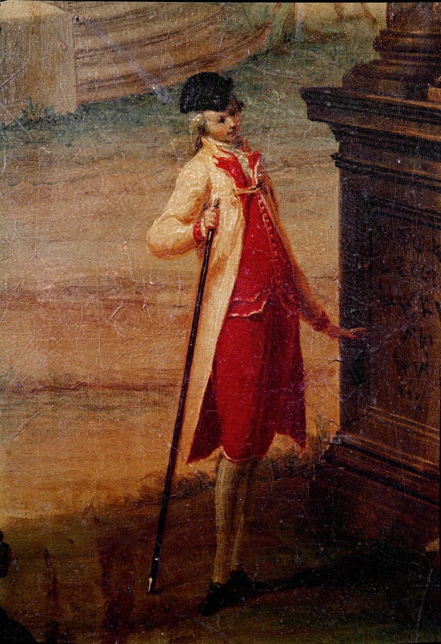 Młody człowiek weneckiej arystokracji Szczegóły. Anonimowe malowanie. XVIII-wieczna Galleria del 