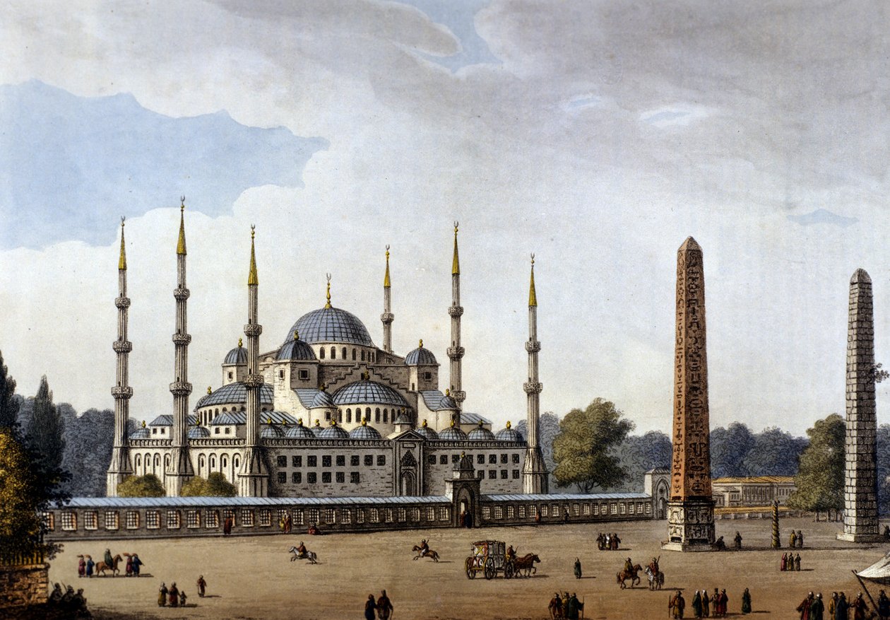 ntynople. Meczet Świętej Zofii (Hagia Sophia). Grawerunek z końca XIX wieku autorstwa Unknown artist