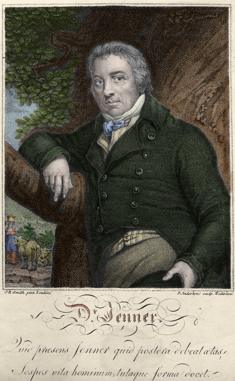 portret Edwarda Jennera (1749-1823), angielskiego lekarza, odkrywcy odporności na ospę. autorstwa Unknown artist