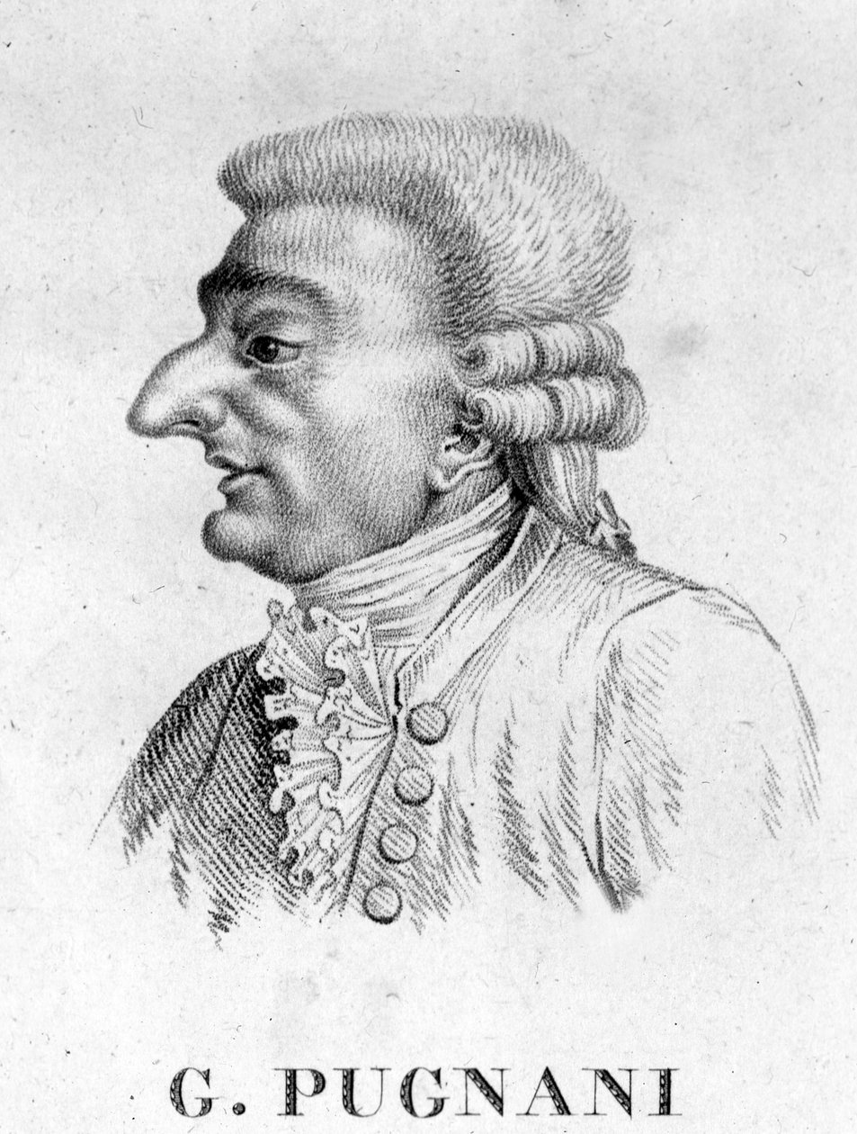 portret Gaetano Pugnaniego. Włoski skrzypek i kompozytor (ur. w Turynie autorstwa Unknown artist