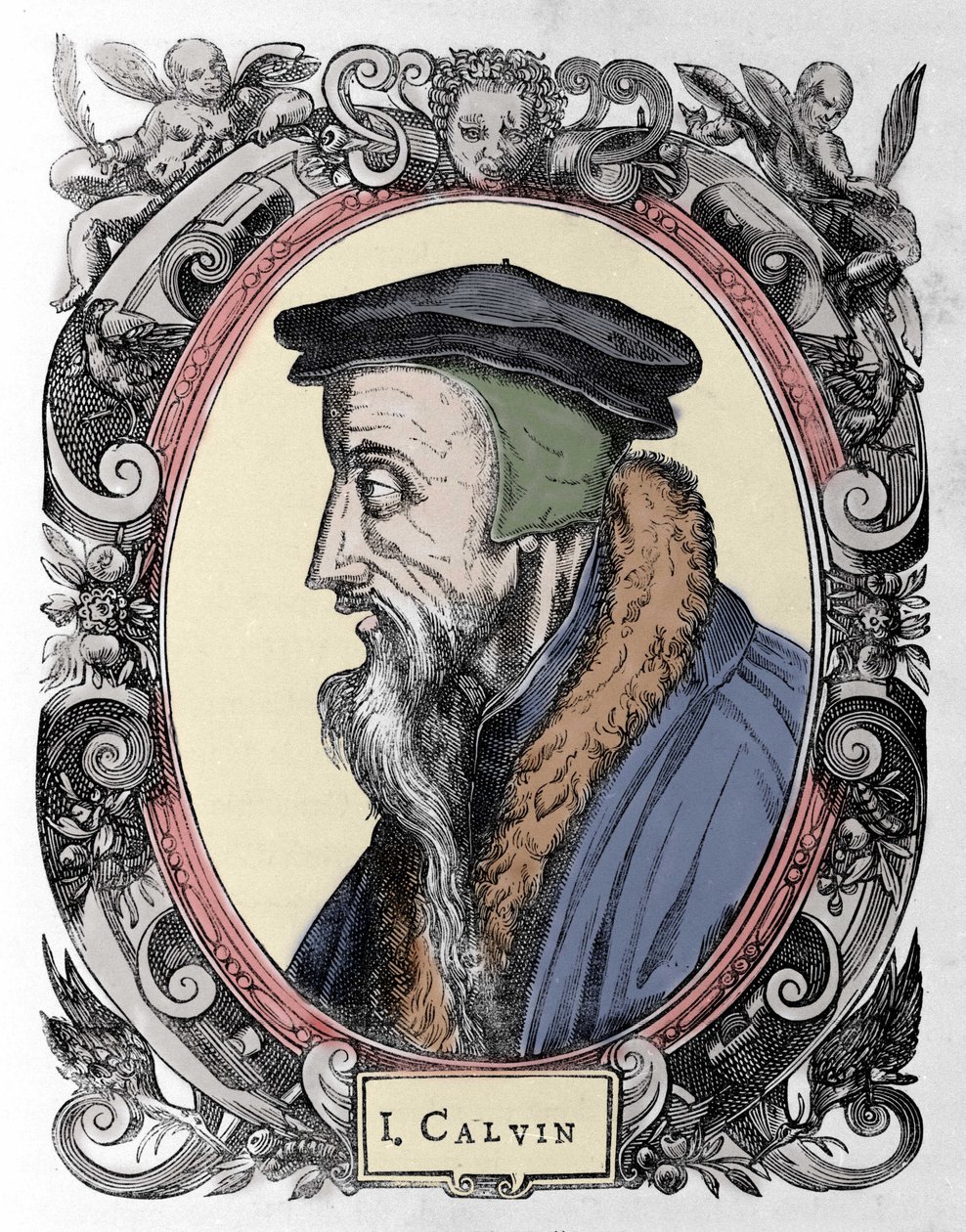 portret Jana Kalwina (1509-1564), francuskiego reformatora religijnego i pisarza. autorstwa Unknown artist