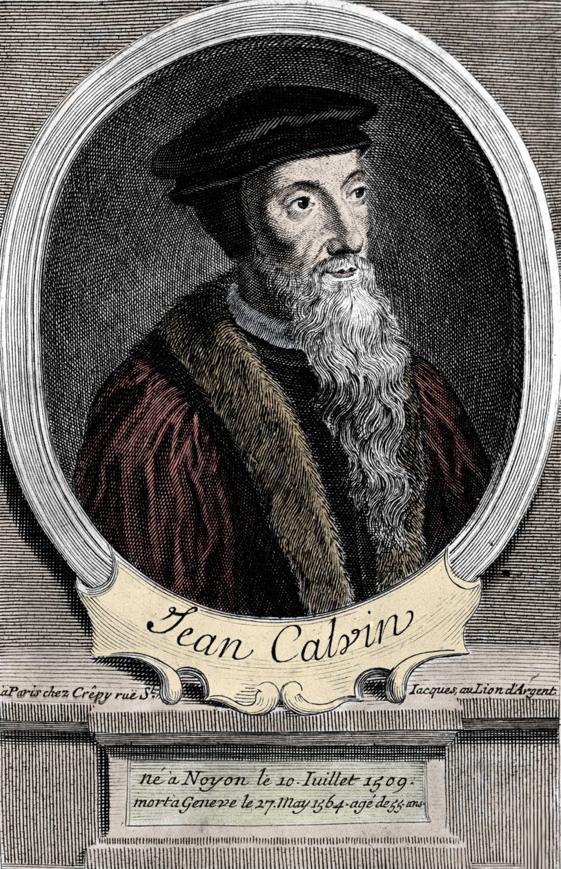 portret Jana Kalwina (1509-1564), francuskiego reformatora religijnego i pisarza. autorstwa Unknown artist