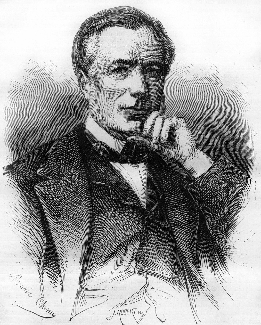 portret Xaviera Marmiera (1809-1892), francuskiego pisarza. autorstwa Unknown artist