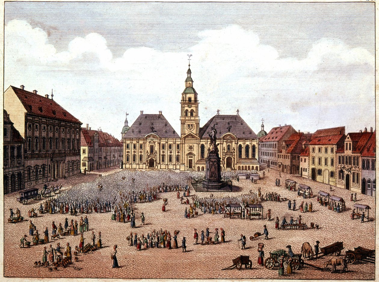 plac publiczny miasta Mannheim (Niemcy). autorstwa Unknown artist