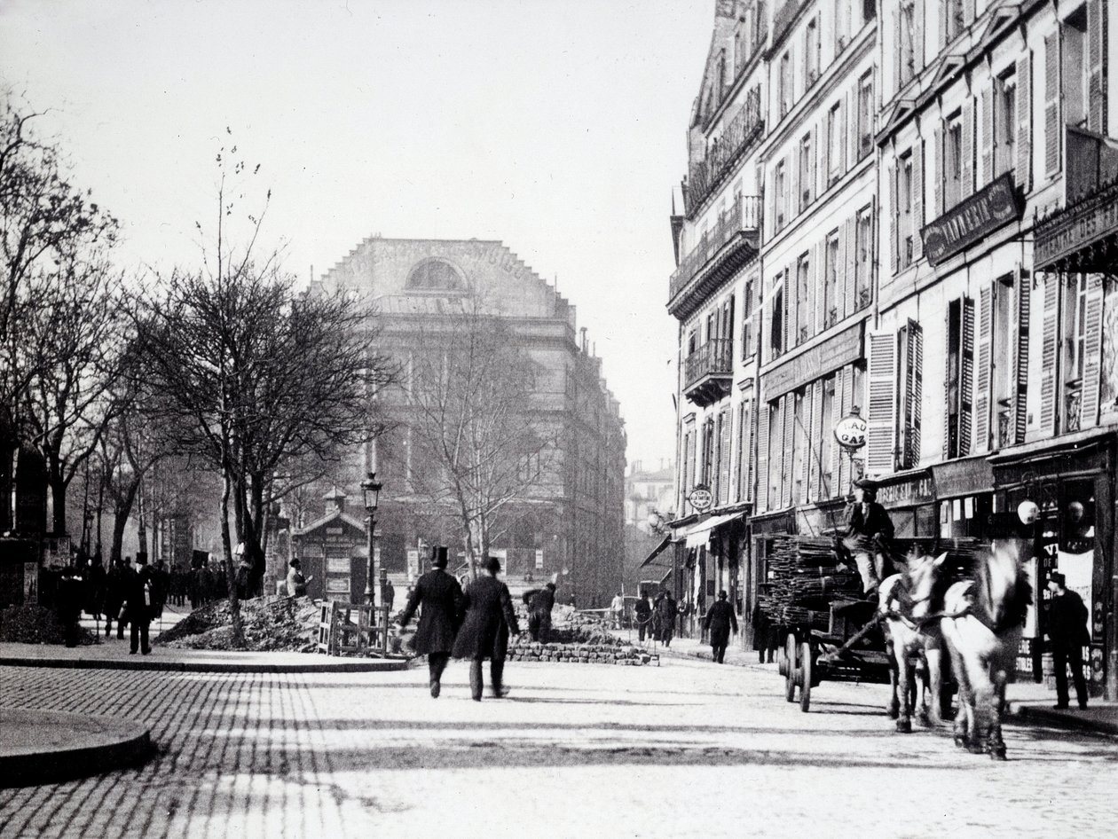 Na rue de Paris z teatrem Ambigu (3. dzielnica) autorstwa Unknown photographer