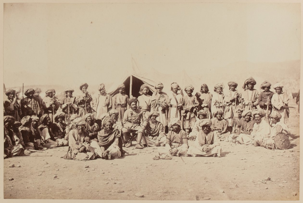 Afgańscy plemiona na durbar autorstwa Unknown photographer