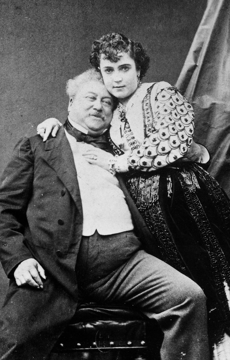 Alexandre Dumas i Adda Mellen autorstwa Unknown photographer