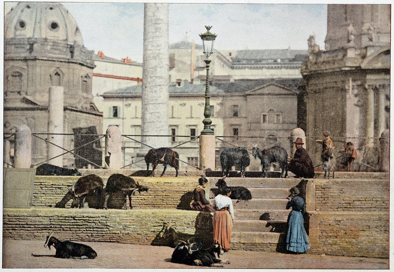 Starożytny Rzym: widok na Forum Rzymskie. Włochy, koniec XIX wieku. autorstwa Unknown photographer