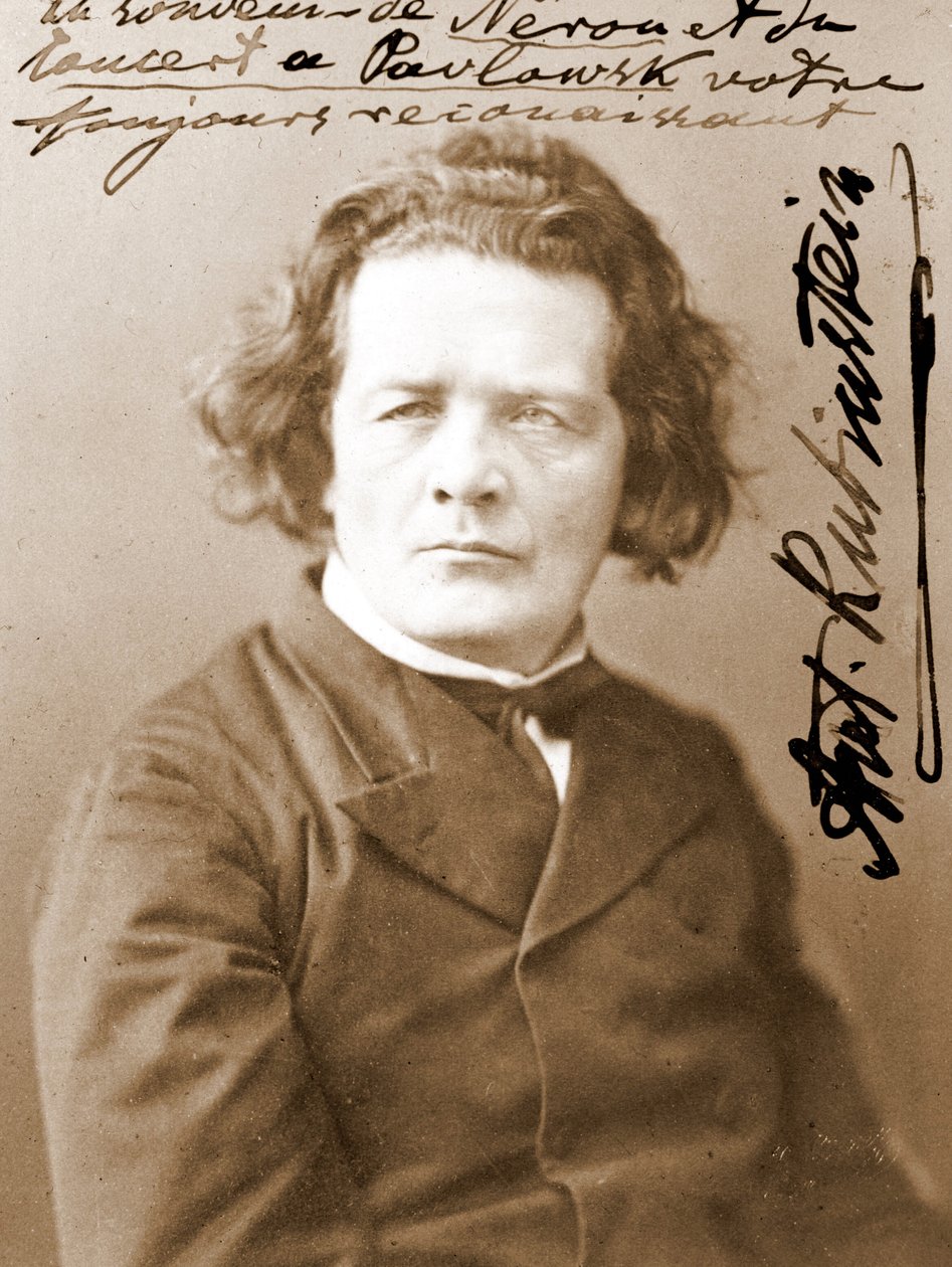 Anton Grigorievich Rubinstein. Rosyjski pianista i kompozytor (ur. w Vykhvatintsy, niedaleko Podolska autorstwa Unknown photographer