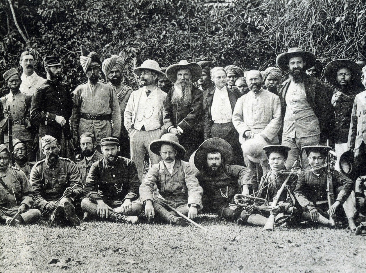 Auguste Pavie (1847-1925), bretoński odkrywca i francusko-angielska misja Górnego Mekongu w 1895 roku. autorstwa Unknown photographer