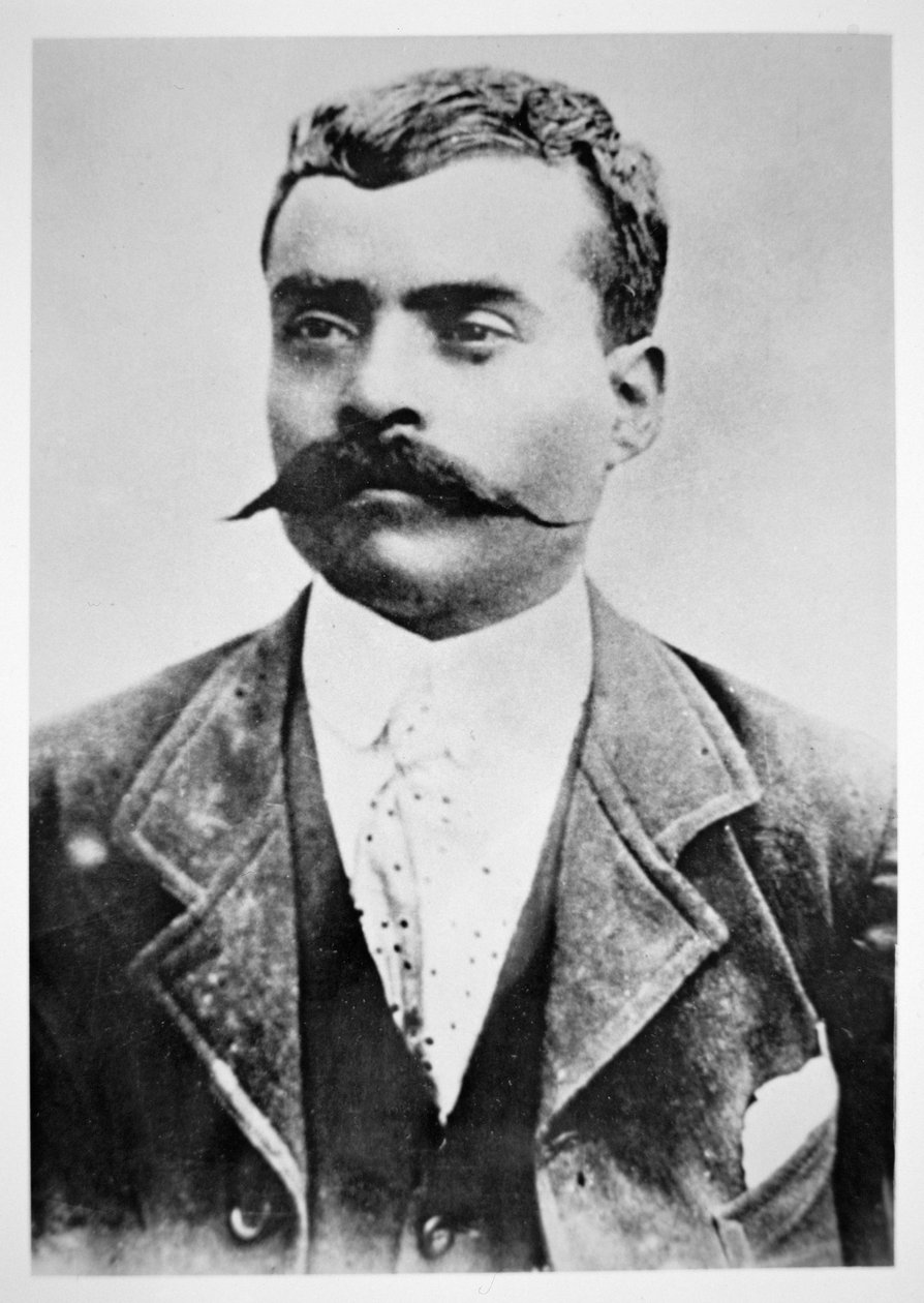 Emiliano Zapata (zdjęcie czarno-białe) autorstwa Unknown photographer