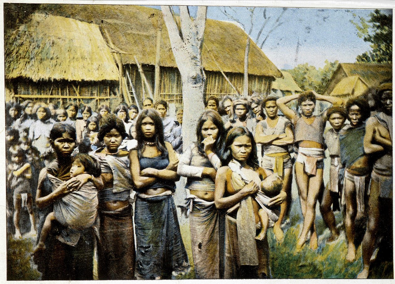 Kobiety i dziewczęta z krainy Monis, Annam, ok. 1930 r. 1895, „Dookoła świata”, koniec XIX wieku. autorstwa Unknown photographer