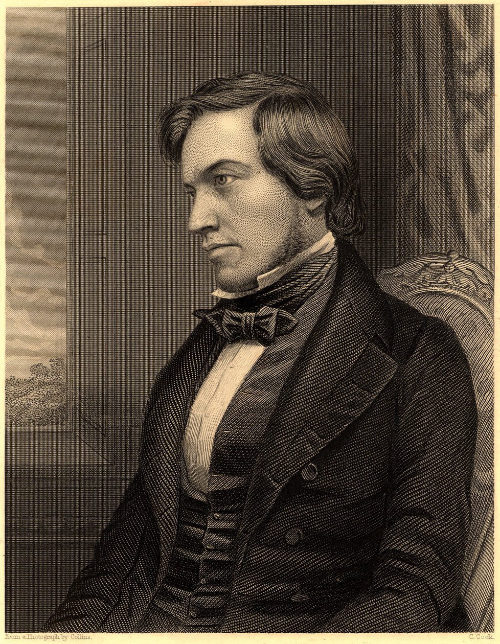 "George Fownes (1815-1849). Brytyjski chemik, ok. 1860 r. (rycina) autorstwa Unknown photographer