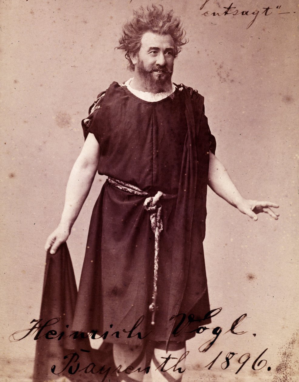 Niemiecki tenor Heinrich Vogl (1845 - 1900) jako Loge w „Siegfriedzie” Richarda Wagnera w Bayreuth. 1896 autorstwa Unknown photographer
