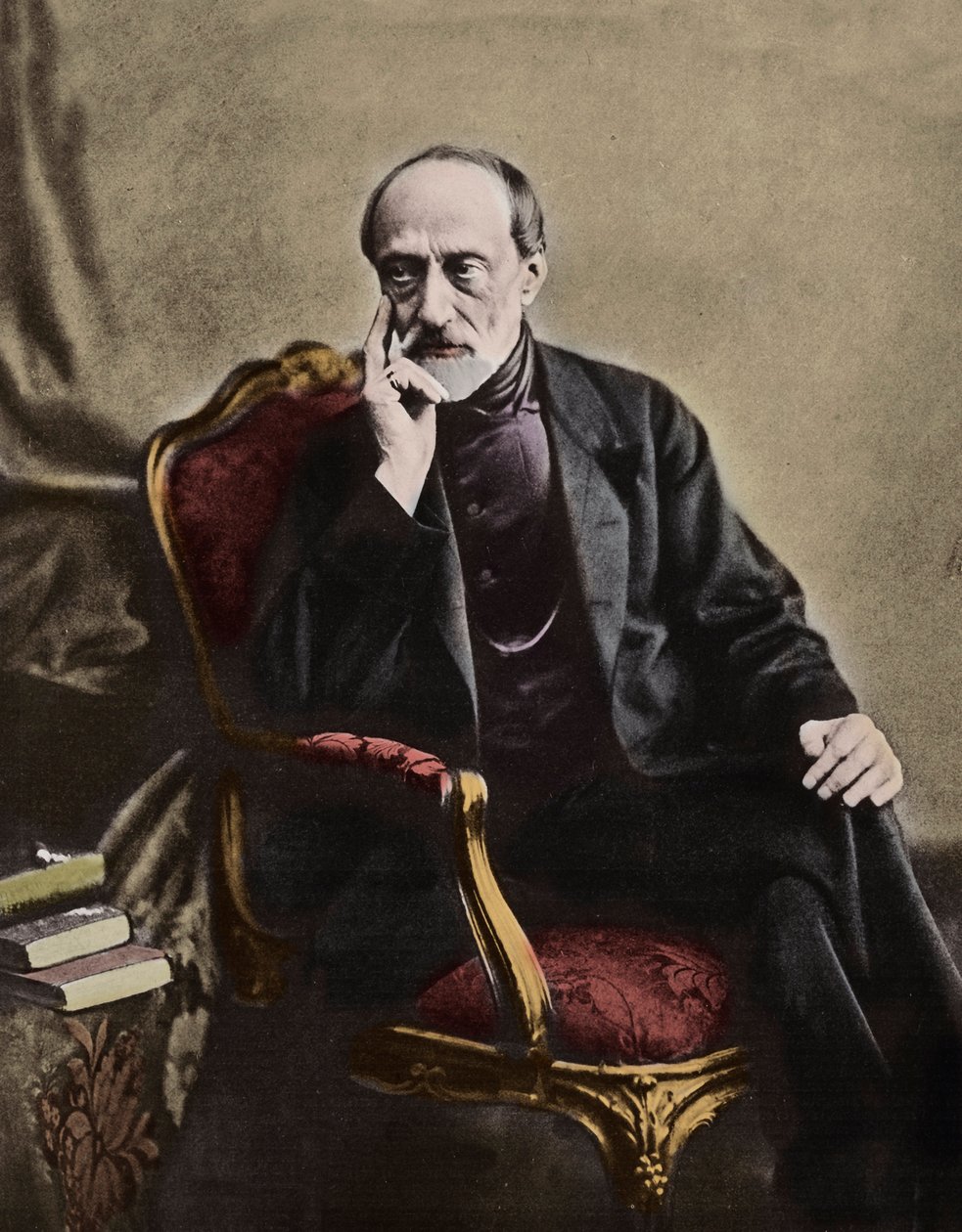Giuseppe Mazzini (1805-1872), włoski patriota i polityk - 1864 - Portret włoskiego polityka republikańskiego Giuseppe Mazziniego (1805-1872) autorstwa Unknown photographer