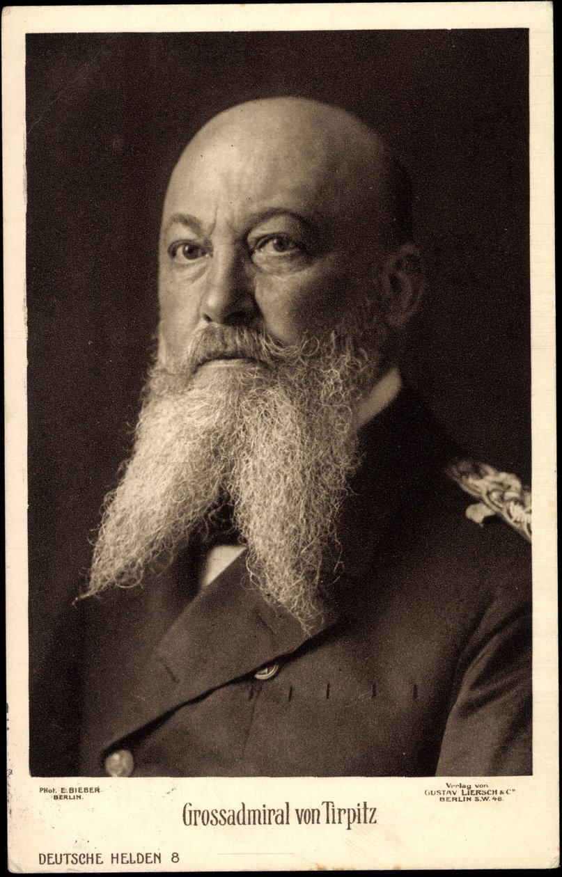 Wielki admirał Alfred von Tirpitz, portret, Liersch autorstwa Unknown photographer