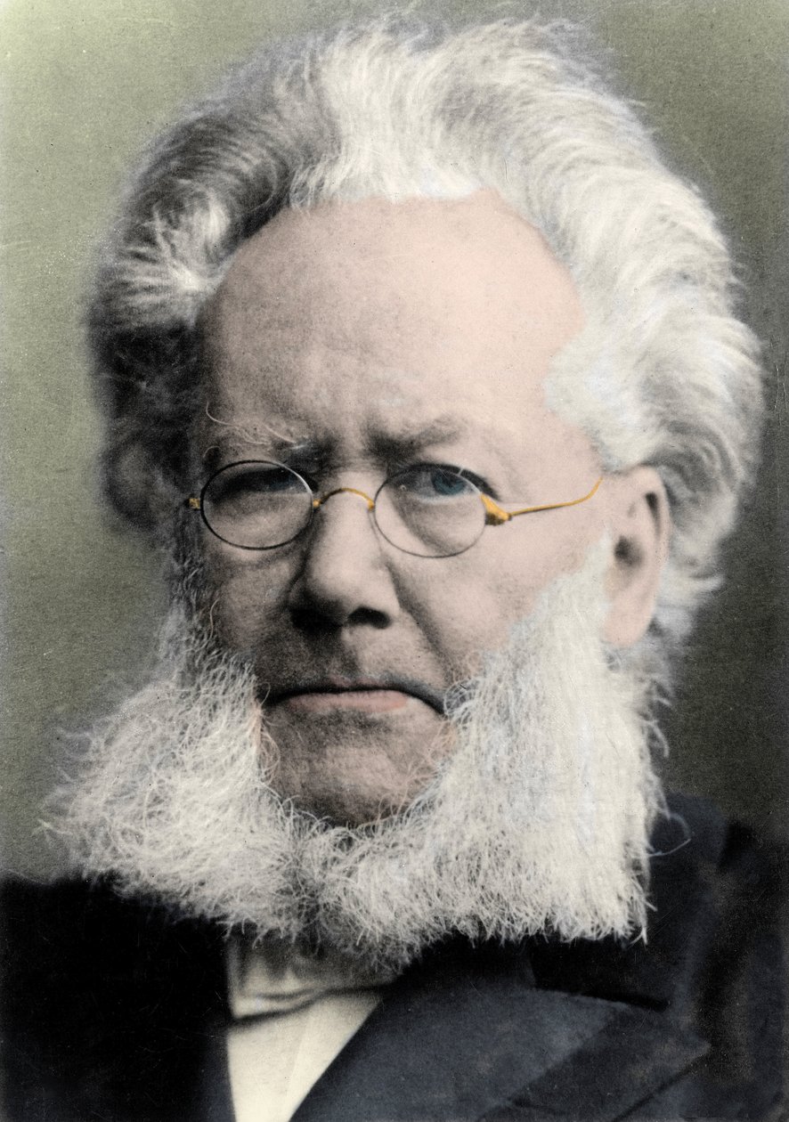 HENRIK IBSEN (1828-1906) Norweski poeta i dramaturg - Portret Henrika (Henri) Johana Ibsena (1828-1906), norweski dramaturg autorstwa Unknown photographer